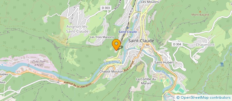 localisation de l'entreprise ELOXIMO  SAINT-CLAUDE