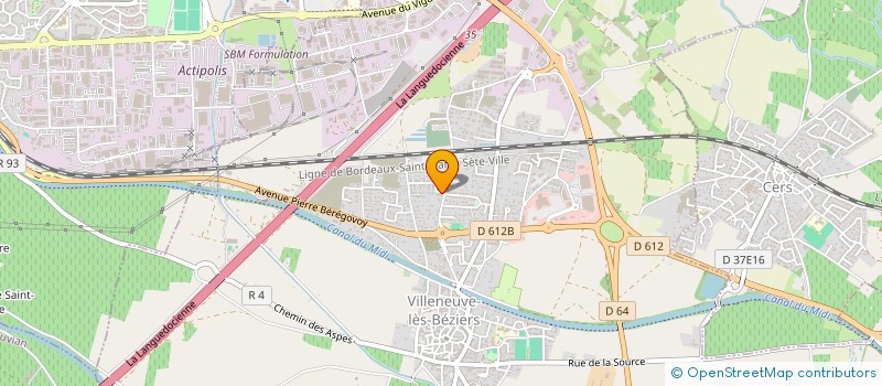 localisation de l'entreprise ELP  VILLENEUVE-LES-BEZIERS