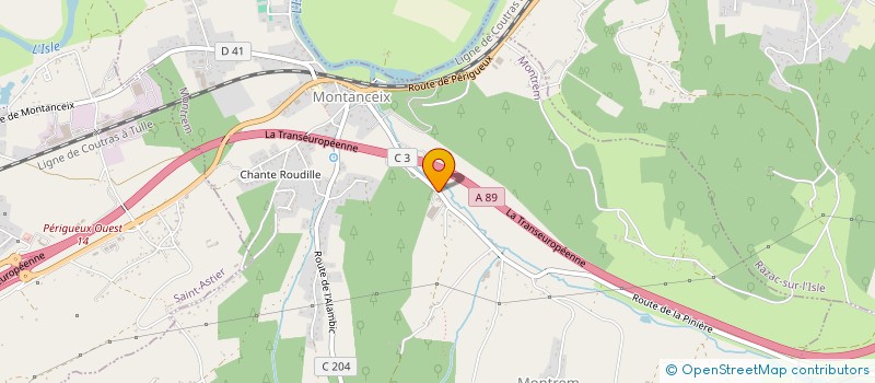 localisation de l'entreprise ELP  MONTREM