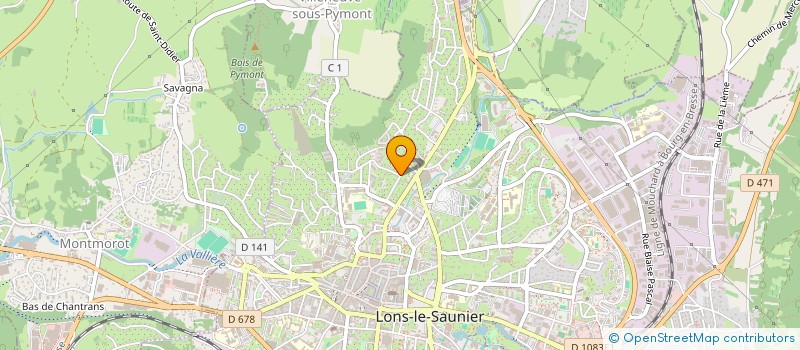localisation de l'entreprise ELP.  LONS-LE-SAUNIER