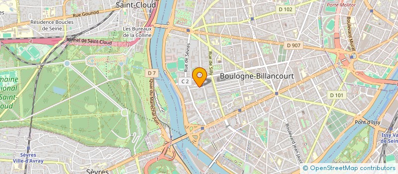 localisation de l'entreprise ELP MUSICONSULTING à BOULOGNE-BILLANCOURT