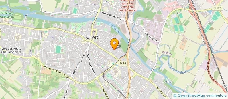 localisation de l'entreprise ELPIEL à OLIVET