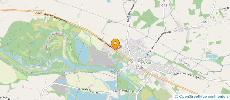 localisation de l'entreprise ELR DES SALIGUES  CAZERES-SUR-L'ADOUR