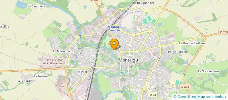 localisation de l'entreprise ELRAUMA à MONTAIGU-VENDEE
