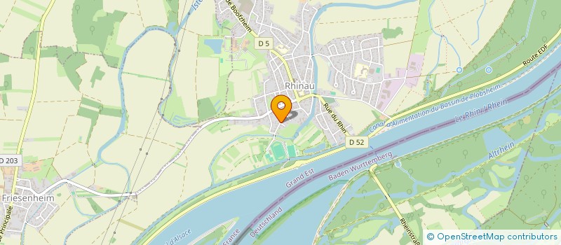 localisation de l'entreprise ELROSEAU  RHINAU