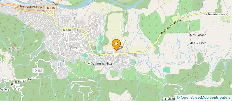 localisation de l'entreprise ELS CARGOLS  CERET