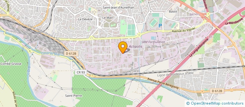 localisation de l'entreprise ELSA à BEZIERS