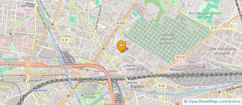 localisation de l'entreprise ELSA  PANTIN