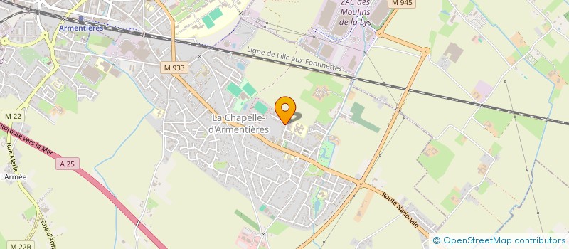 localisation de l'entreprise ELSA  LA CHAPELLE-D'ARMENTIERES