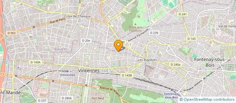 localisation de l'entreprise ELSA 87 à FONTENAY-SOUS-BOIS