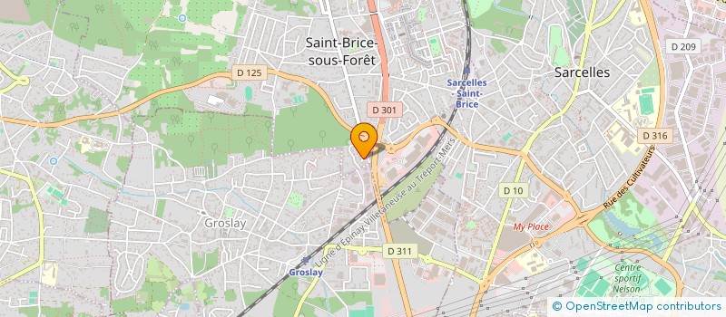localisation de l'entreprise ELSA à SAINT-BRICE-SOUS-FORET