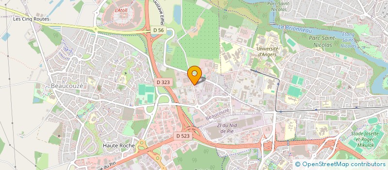 localisation de l'entreprise ELSA à ANGERS