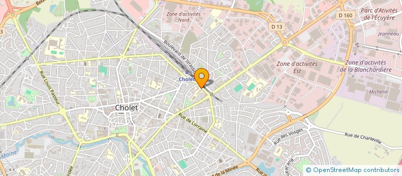 localisation de l'entreprise ELSA - ASSOCIATION DES PERSONNELS DU LYCEE JEANNE DELANOUE LES 3 PROVINCES  CHOLET