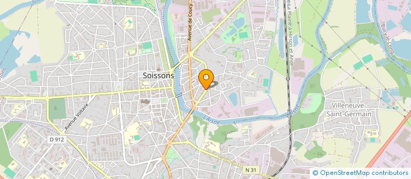 localisation de l'entreprise ELSA COIFFURE à SOISSONS