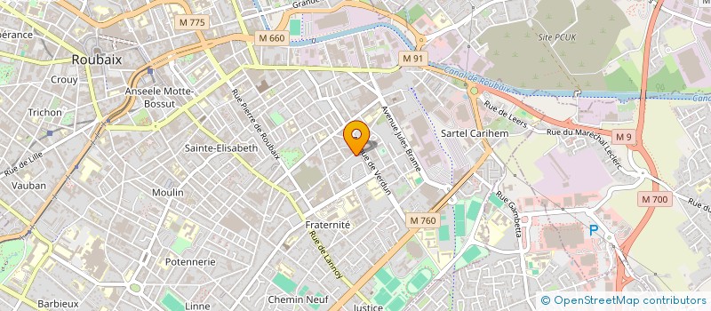 localisation de l'entreprise ELT  ROUBAIX