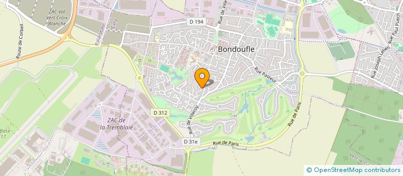 localisation de l'entreprise ELT IMMOBILIER à BONDOUFLE