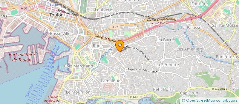 localisation de l'entreprise ELTERNIS ( ET )  TOULON