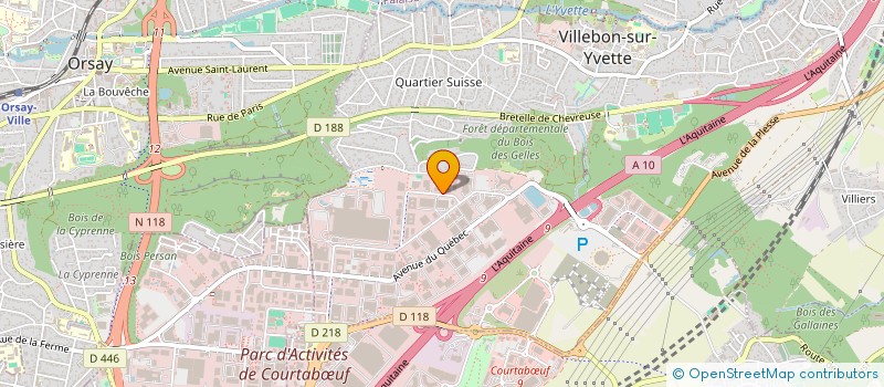 localisation de l'entreprise ELTREX FRANCE à VILLEBON-SUR-YVETTE