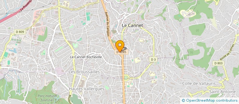 localisation de l'entreprise ELTRONIX à LE CANNET
