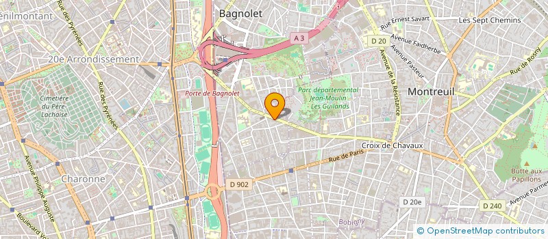 localisation de l'entreprise ELUCIDIA à BAGNOLET
