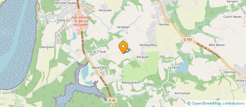 localisation de l'entreprise ELUMIN DESIGN  QUIMPER