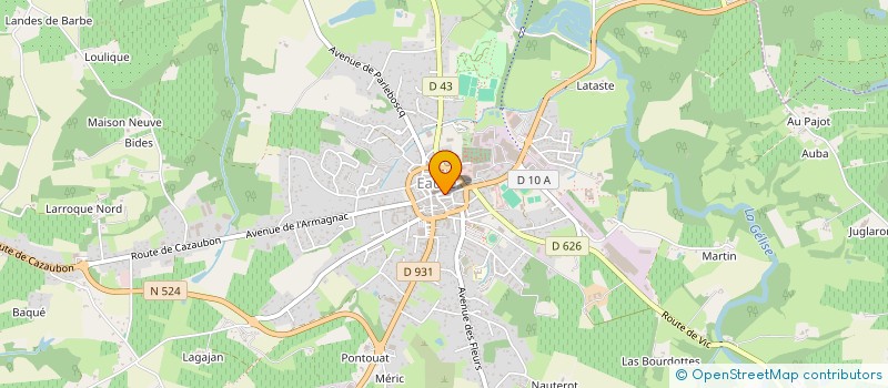 localisation de l'entreprise ELUSA OPTIC à EAUZE