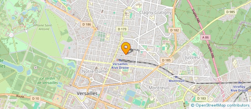 localisation de l'entreprise ELUX GROUPE à VERSAILLES