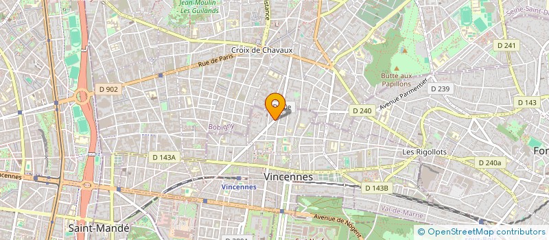 localisation de l'entreprise ELV II à VINCENNES
