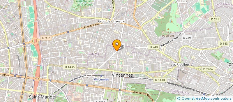 localisation de l'entreprise ELV IMMO à VINCENNES