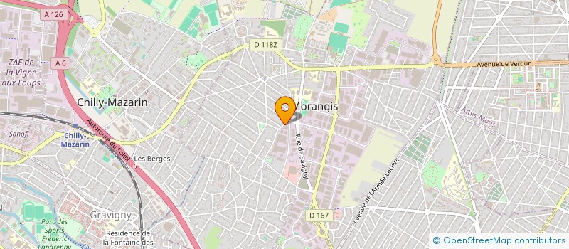 localisation de l'entreprise ELV IMMO à MORANGIS