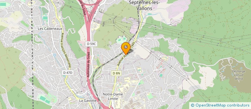 localisation de l'entreprise ELVA BATIMENT à SEPTEMES-LES-VALLONS