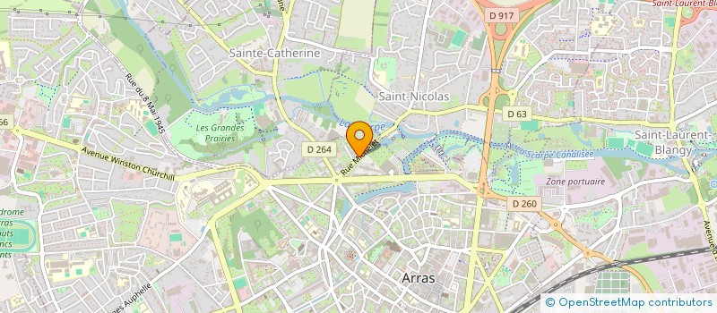 localisation de l'entreprise ELVEA HAUTS DE FRANCE à ARRAS