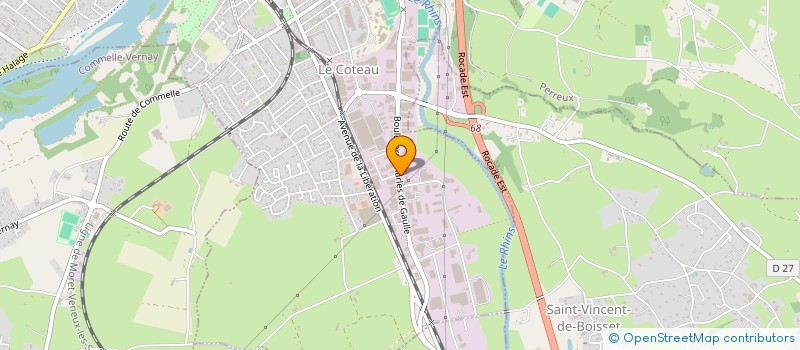 localisation de l'entreprise ELVEA RHONE-ALPES  LE COTEAU