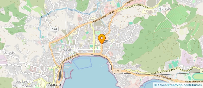localisation de l'entreprise ELVECA à AJACCIO