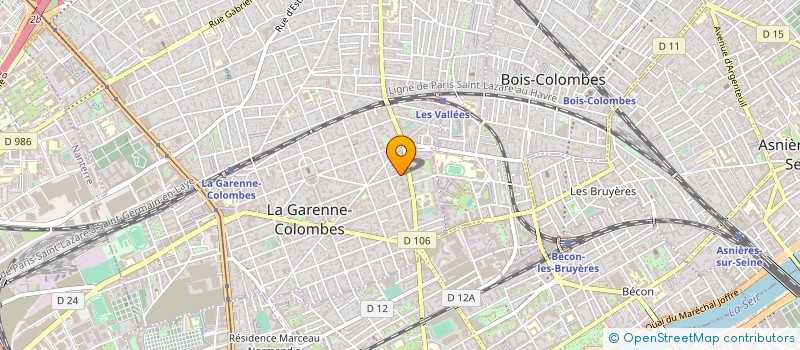 localisation de l'entreprise ELVETEL à LA GARENNE-COLOMBES