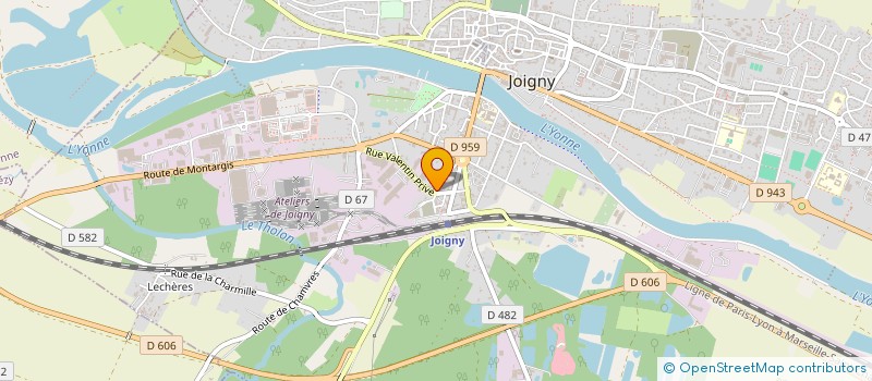 localisation de l'entreprise ELVEZIA à JOIGNY