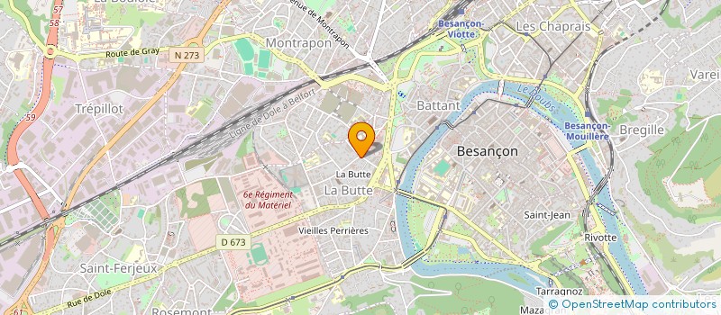 localisation de l'entreprise ELVI à BESANCON