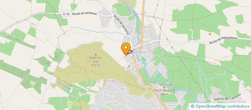 localisation de l'entreprise ELVIBEN  VILLEGAILHENC