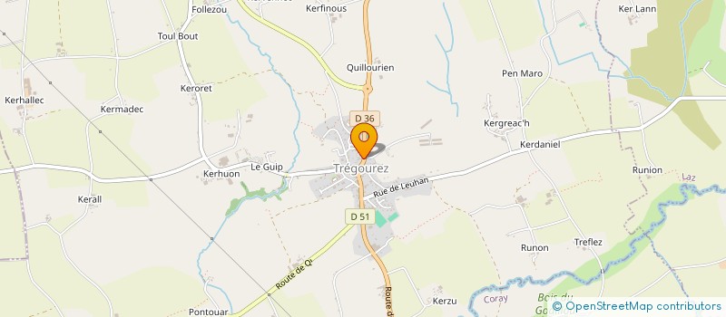 localisation de l'entreprise ELVINA  TREGOUREZ