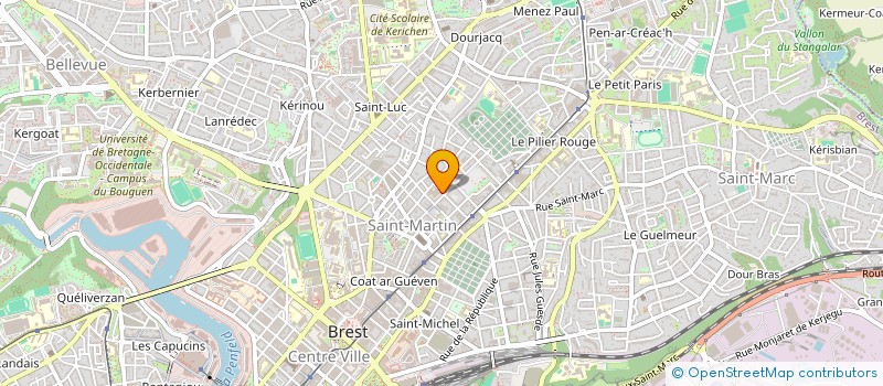 localisation de l'entreprise ELVIRA CORP à BREST