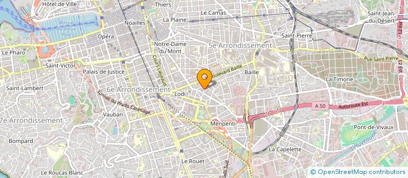 localisation de l'entreprise ELVIRE à MARSEILLE