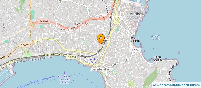 localisation de l'entreprise ELVIRON à ANTIBES