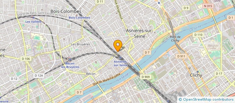 localisation de l'entreprise ELVIS RETOUCHERIE  ASNIERES-SUR-SEINE