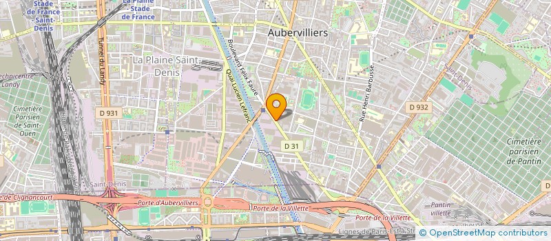 localisation de l'entreprise ELVY à AUBERVILLIERS