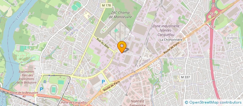 localisation de l'entreprise ELWAVE à CARQUEFOU
