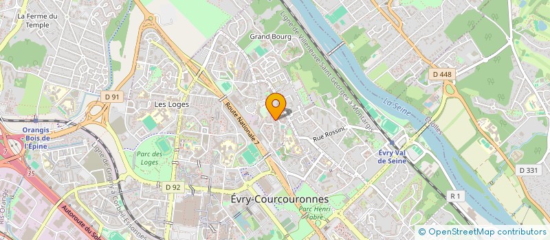 localisation de l'entreprise ELWENA SERVICES  EVRY-COURCOURONNES