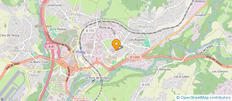 localisation de l'entreprise ELWOOD  ARGONAY