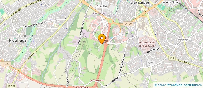 localisation de l'entreprise ELY  TREGUEUX