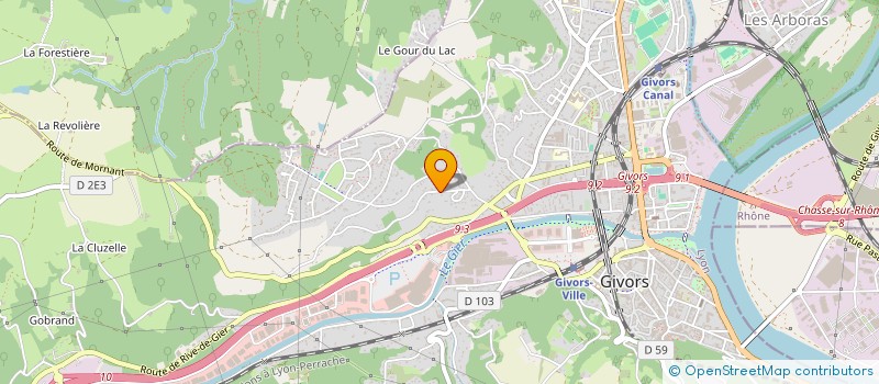 localisation de l'entreprise ELY  GIVORS