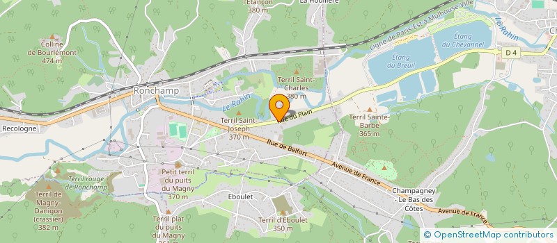 localisation de l'entreprise ELYA  RONCHAMP